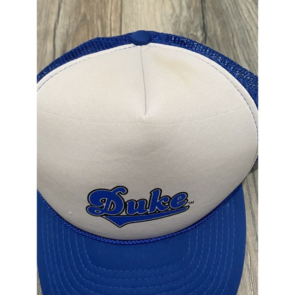 Vintage Duke University Blue Devils Mesh Snapback Trucker Hat - Picture 2 of 8